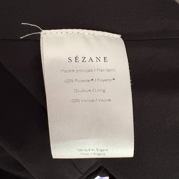 Sezane Penelope Dress black Size 34 / US 2 v-neck long sleeve mini 4 XS S - Picture 10 of 14